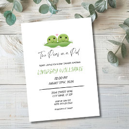 Dos polos en una invitación de Pod Baby Shower