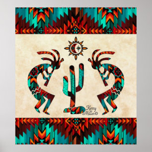 Dos Posters del suroeste de Kokopelli
