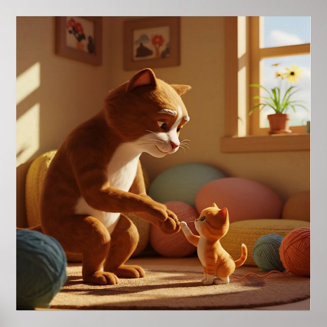 Dos posters gatos (Frente)