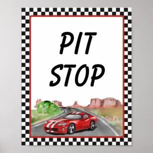 Dos Posters rápidos de dos Curiosos Pit Stop