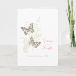 Dos programas de casamiento blanco rosado de marip