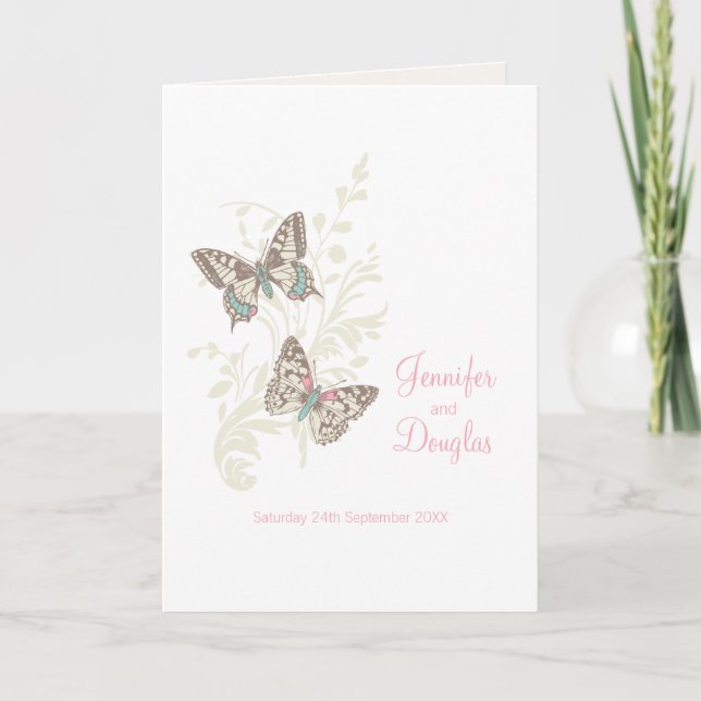 Dos programas de casamiento blanco rosado de marip (Anverso)