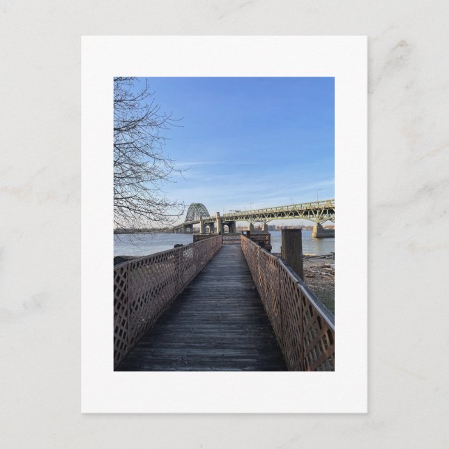 Dos puentes con postal fluvial (Anverso)