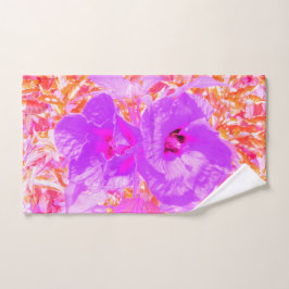 Dos púrpura y picante ciruela loca Hibiscus