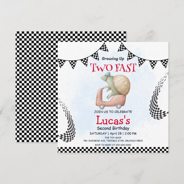 Dos rápidos Fiestas de la bicicleta de tortuga sal (Anverso / Reverso)