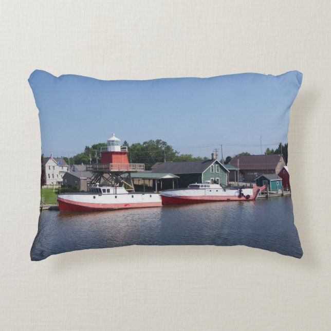 Dos ríos, almohada de acento de Wisconsin (Anverso)