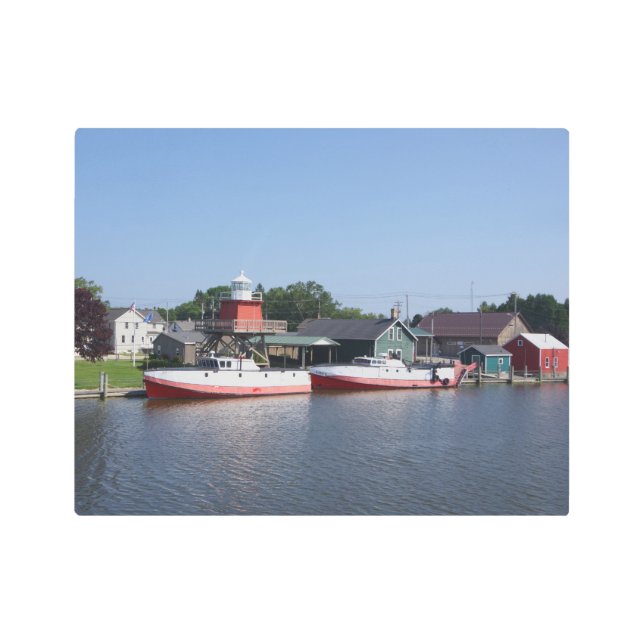 Dos ríos, arte mural metalizado de Wisconsin (Anverso)