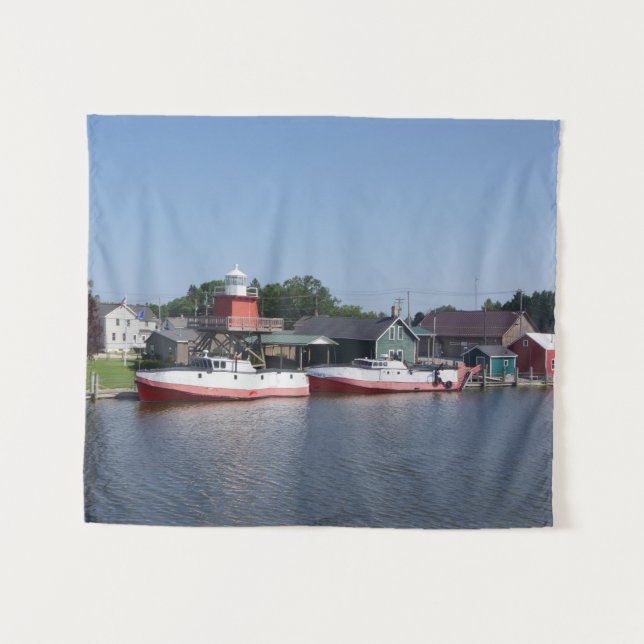 Dos ríos, tapiz de Wisconsin (Anverso (horizontal))