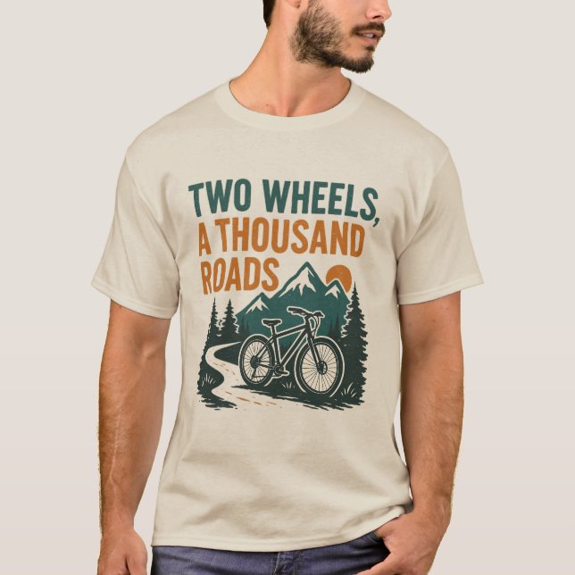 Dos Ruedas, Mil Carreteras Camiseta (Anverso)
