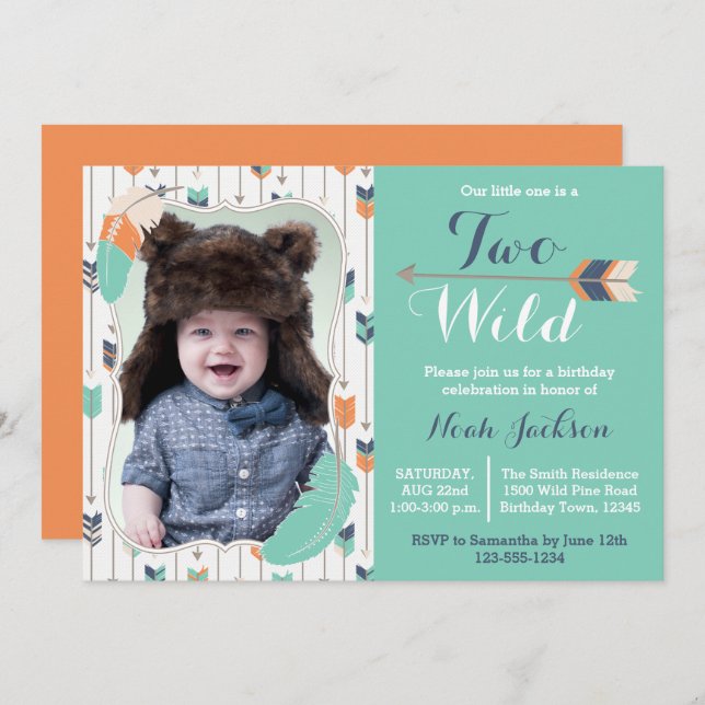 Dos salvajes invitaciones a la fotografía tribal d (Anverso / Reverso)