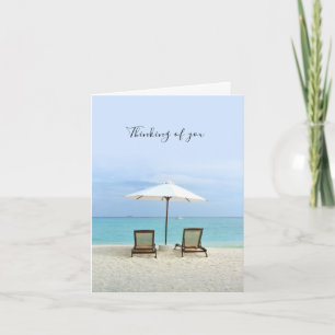 Dos Sillas de Playa Tarjetas con Texto Personaliza