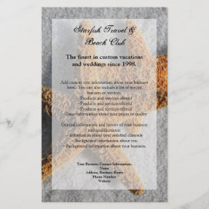 Dos Starfish en la arena, el volante o el programa