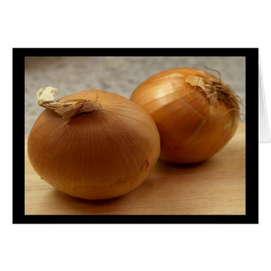 Dos tarjetas de cebolla amarilla