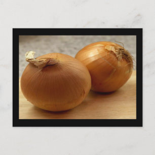 Dos tarjetas de cebolla amarilla