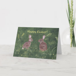 Dos tarjetas de felicitación felices de Pascua de
