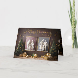 Dos tarjetas de felicitación navideña de imágenes