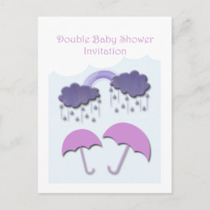 Dos tarjetas de invitación de Baby Shower