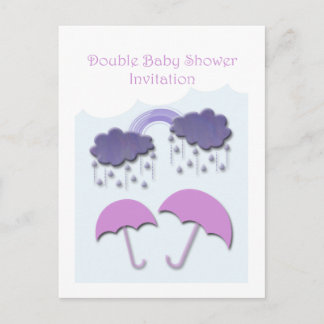 Dos tarjetas de invitación de Baby Shower