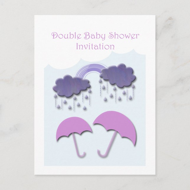 Dos tarjetas de invitación de Baby Shower (Anverso)