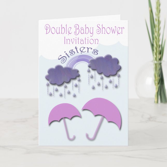 Dos tarjetas de invitación de Baby Shower (Anverso)