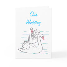 Dos tarjetas de invitación de bodas de dibujos par