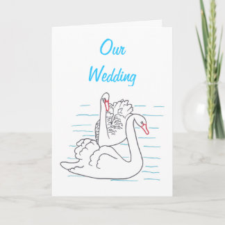 Dos tarjetas de invitación de bodas de dibujos par
