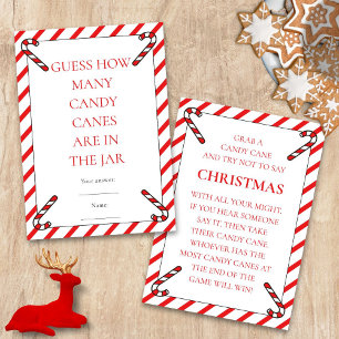 Dos Tarjetas de Juegos Navideños con Tema de Caram