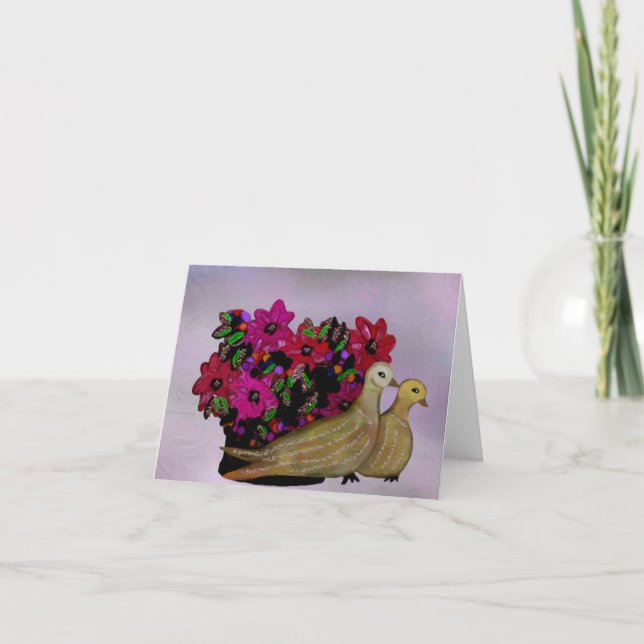 Dos tarjetas de las palomas de la tortuga (Anverso)