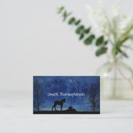 Dos Tarjetas De Negocios Thoroughbred Racehorse Fo