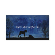Dos Tarjetas De Negocios Thoroughbred Racehorse Fo