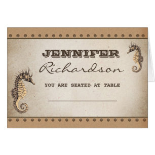 dos tarjetas náuticas del lugar del boda de los