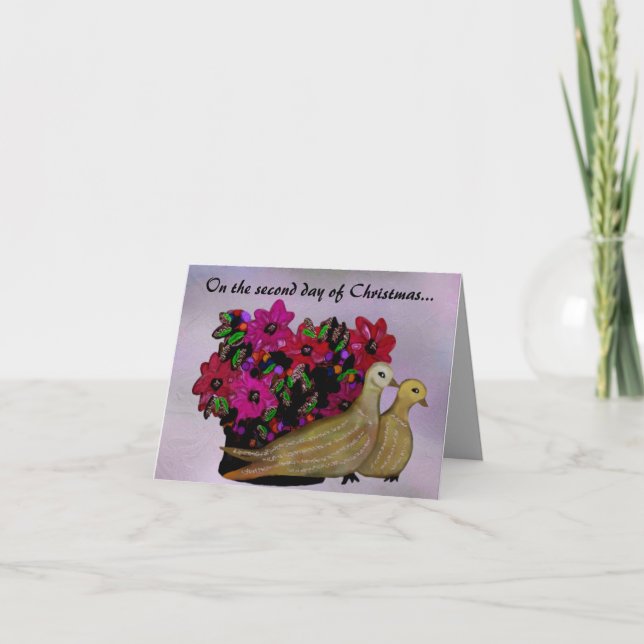 Dos tarjetas para palomas de tortuga (Anverso)