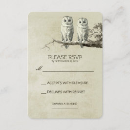 DOS TARJETAS RUSTICAS RSVP DE WOODLAND DE BIENESTA