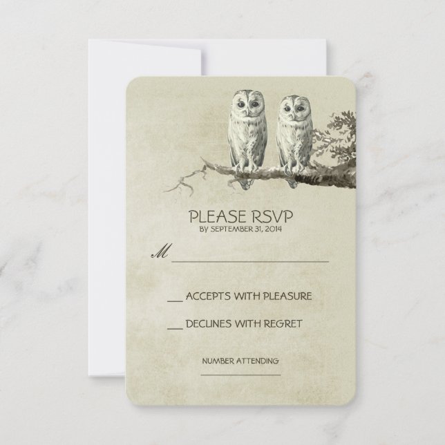 DOS TARJETAS RUSTICAS RSVP DE WOODLAND DE BIENESTA (Anverso)