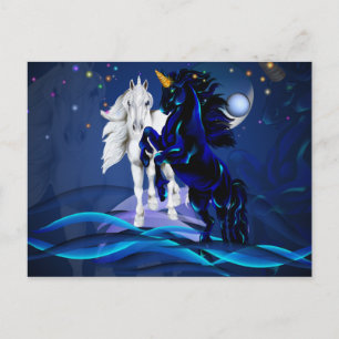 Dos tarjetas Unicornios y WavesPost
