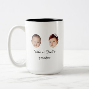 Dos tazas de cara de bebé Regalo de foto personali