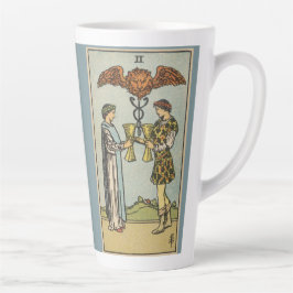 Dos tazas de la Copa de Arte Latte Tarot