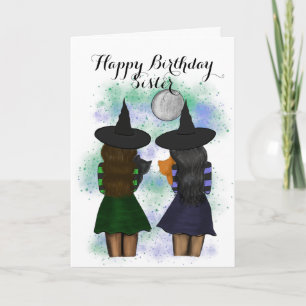 Dos Testigos Hermanas Con Tarjeta De Cumpleaños De