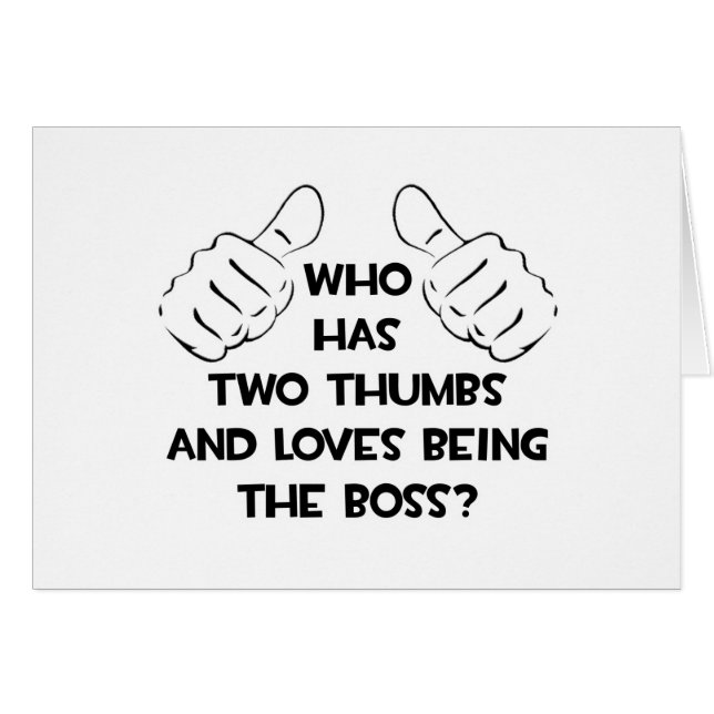 Dos Thumbs y Amas Ser El Jefe (Anverso (Horizontal))