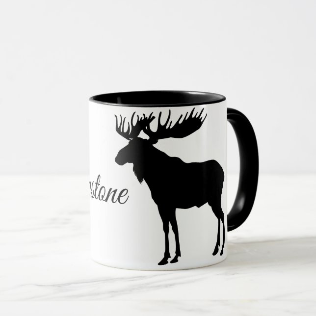 Dos-Tono-Alces de la taza de café de Yellowstone (Anverso derecho)