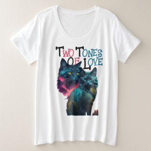 Dos tonos de amor: gatos vibrantes en unidad