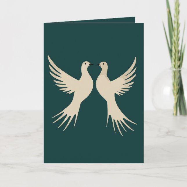 Dos tórtolas Calado al estilo de plantilla 2 (Anverso)