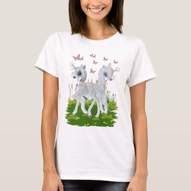 Dos Unicornios, cuento de fantasía... Camiseta (Anverso)