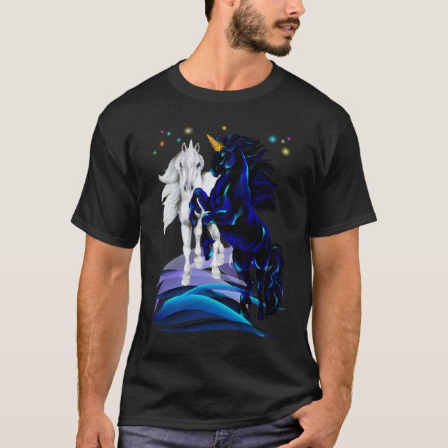 Dos unicornios y camisetas de las ondas (Anverso)
