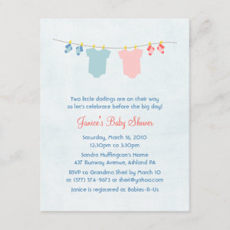 Dos Veces Como Bebé Agradable Invitaciones A La Du