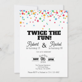 Dos veces la divertida invitación a la celebración
