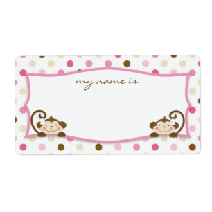 Dos veces la etiqueta de nombre de CHICAS divertid