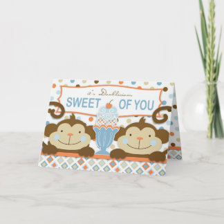 Dos veces la tarjeta de los chicos divertidos con