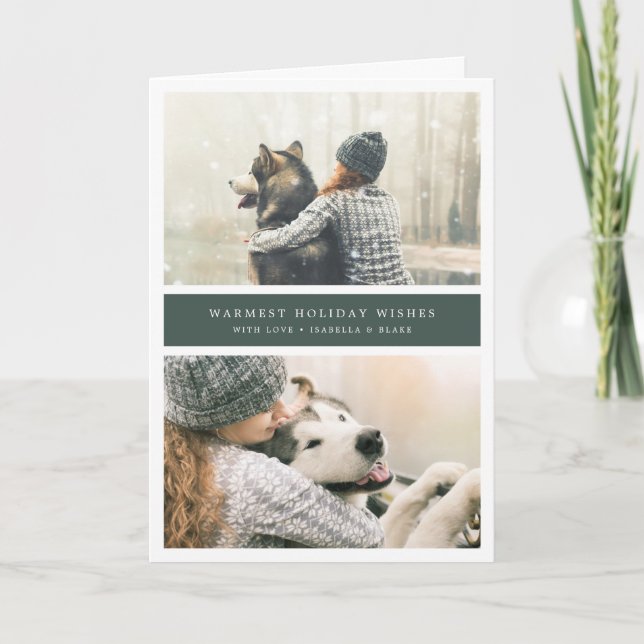 Dos Veces Más Bonita Tarjeta De Vacaciones Doble (Anverso)