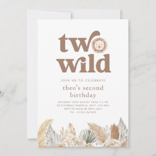 Dos Wild Retro Neutral Sale Invitación al Cumpleañ